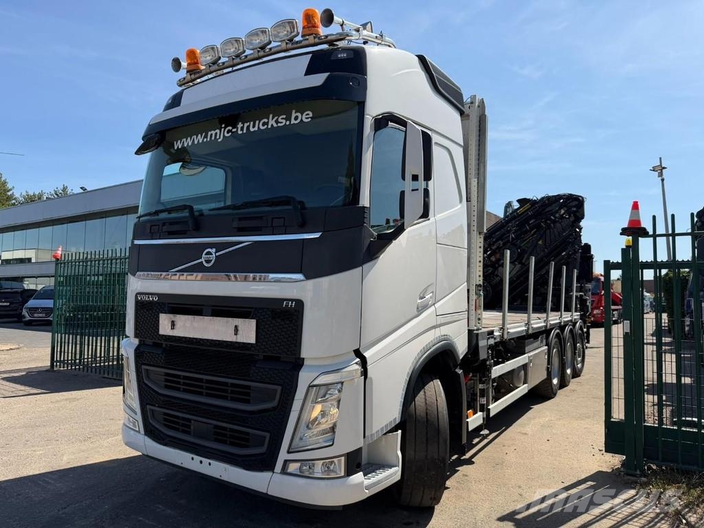 Volvo FH 420 8x4 PRITSCHE + (31m!) KRAN HIAB 858 E-7 + J Lastbil med lad/Flatbed