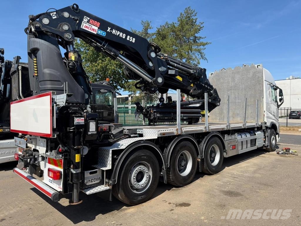 Volvo FH 420 8x4 PRITSCHE + (31m!) KRAN HIAB 858 E-7 + J Lastbil med lad/Flatbed