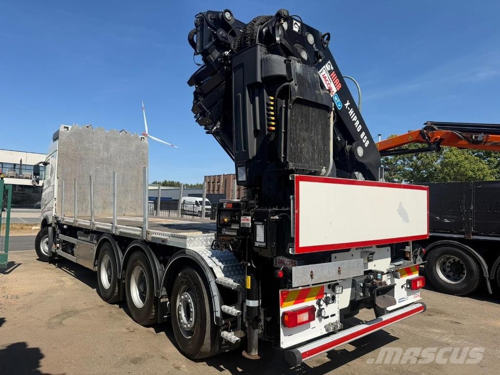 Volvo FH 420 8x4 PRITSCHE + (31m!) KRAN HIAB 858 E-7 + J Lastbil med lad/Flatbed