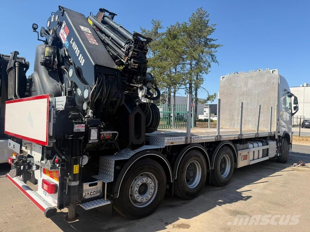 Volvo FH 420 8x4 PRITSCHE + (31m!) KRAN HIAB 858 E-7 + J Lastbil med lad/Flatbed