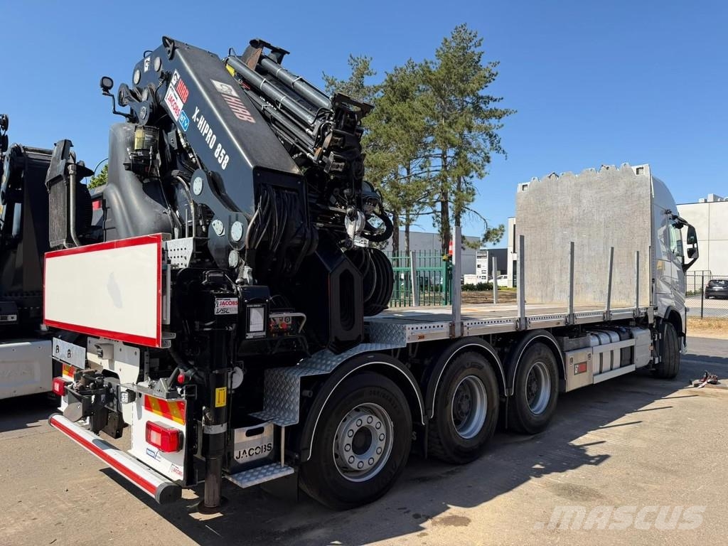 Volvo FH 420 8x4 PRITSCHE + (31m!) KRAN HIAB 858 E-7 + J Lastbil med lad/Flatbed