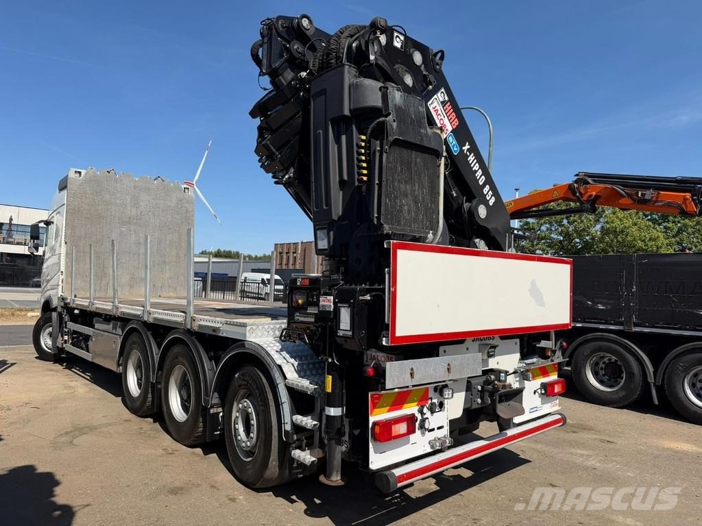 Volvo FH 420 8x4 PRITSCHE + (31m!) KRAN HIAB 858 E-7 + J Lastbil med lad/Flatbed