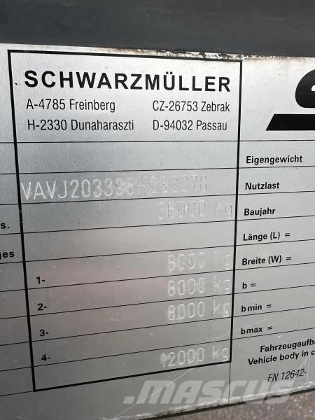 Schwarzmüller 3-Achs Tautliner 3-Achs Tautliner Schiebeplane Eds Tents puspiekabes