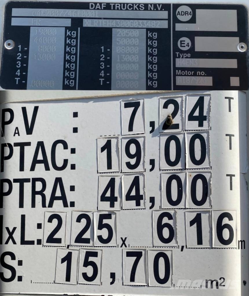 DAF XF 460 Euro6 Carte Grise Française Tracteur routier