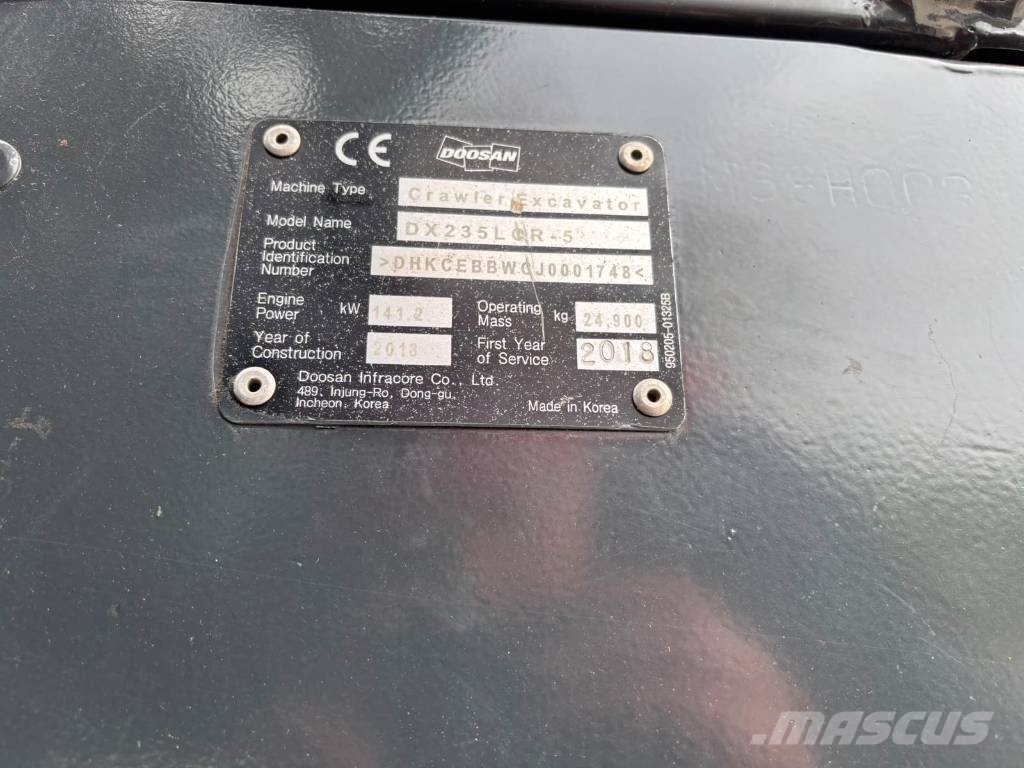 Doosan DX 235 LCR-5 / 3D, Engcon, Rasvari, 3 kauhaa Escavadoras de rastos