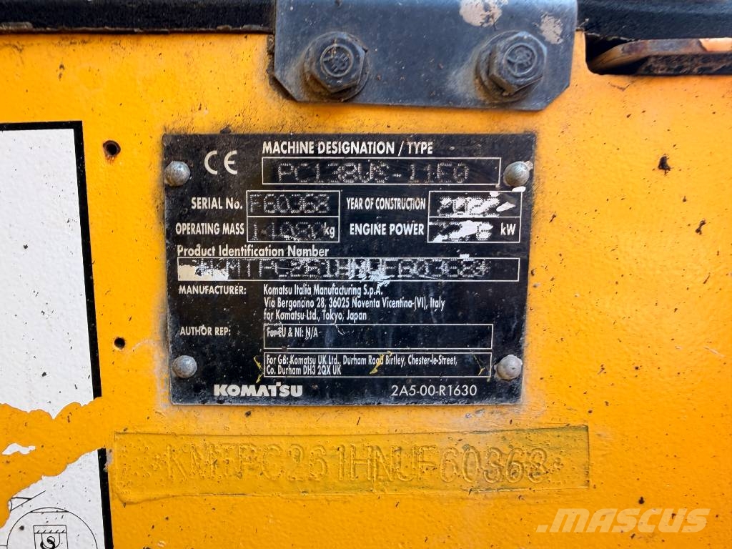 Komatsu PC 138 US-11 13 Ton Excavator Excavadoras sobre orugas