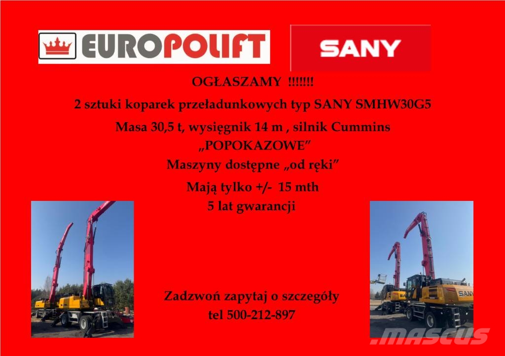 Sany SMHW 30 G5 Materialehåndteringsmaskiner