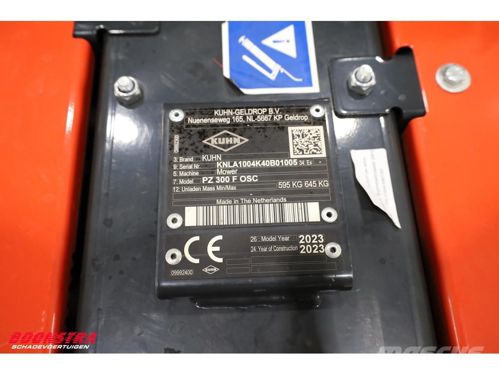 Kuhn PZ 300 F OSC Frontmaaier BY 2023 Mowers