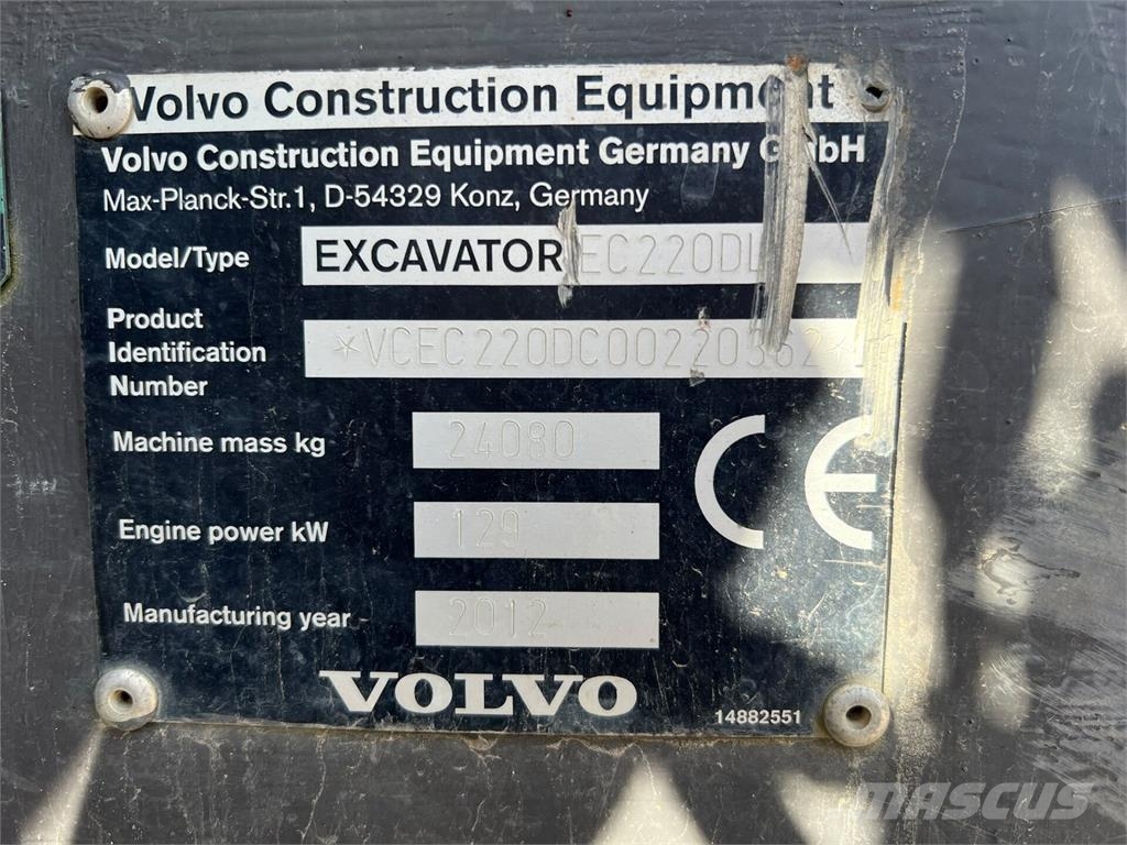 Volvo EC220DL Pásové rýpadlá