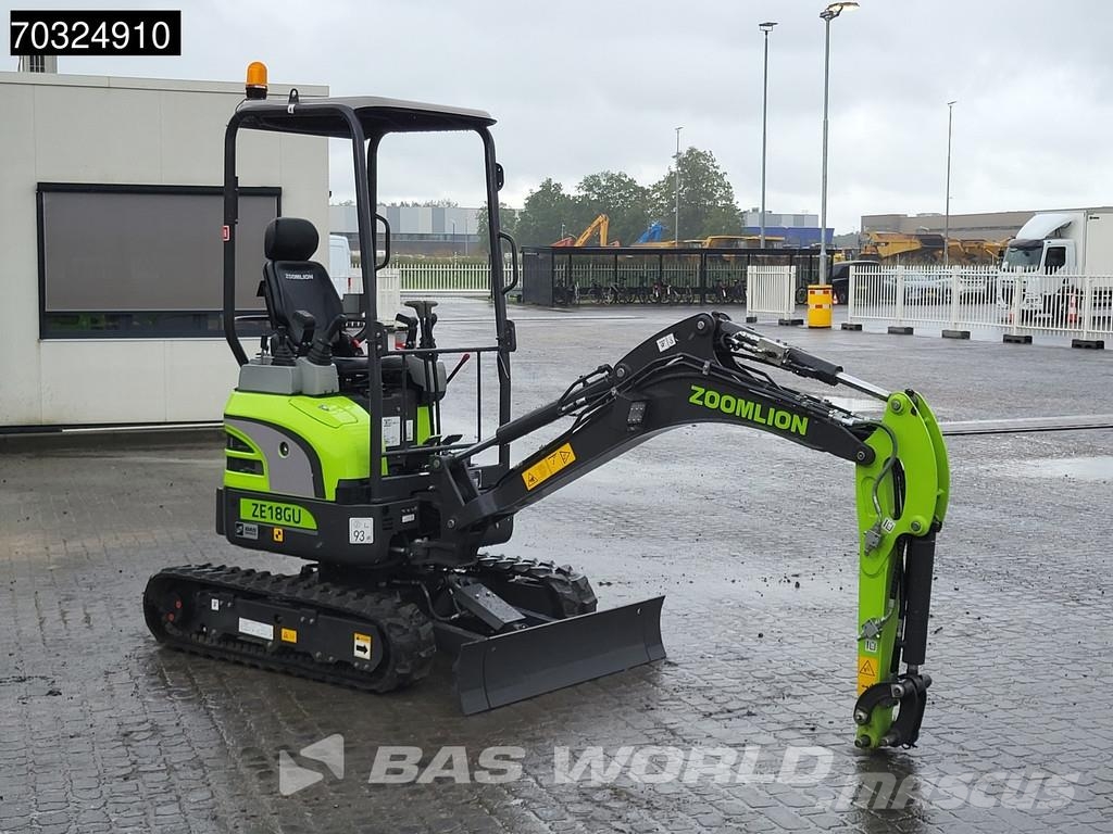 Zoomlion ZE18 GU KUBOTA ENGINE - CE CERTIFIED Minigravere <7t