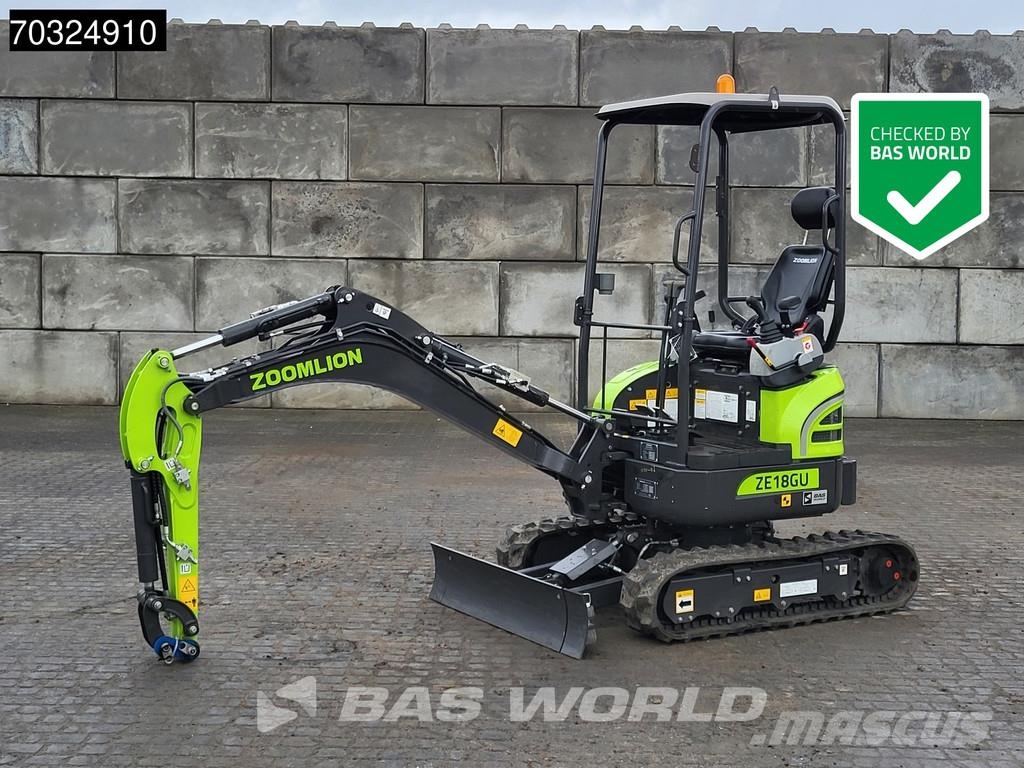 Zoomlion ZE18 GU KUBOTA ENGINE - CE CERTIFIED Minigravere <7t
