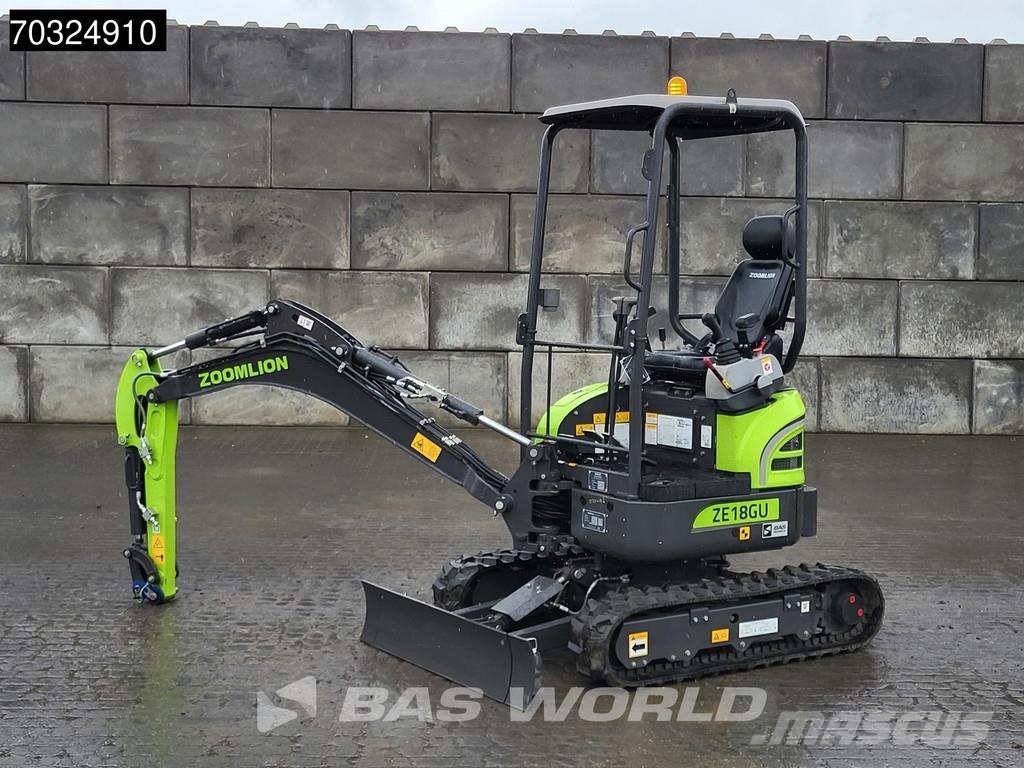 Zoomlion ZE18 GU KUBOTA ENGINE - CE CERTIFIED Minigravere <7t
