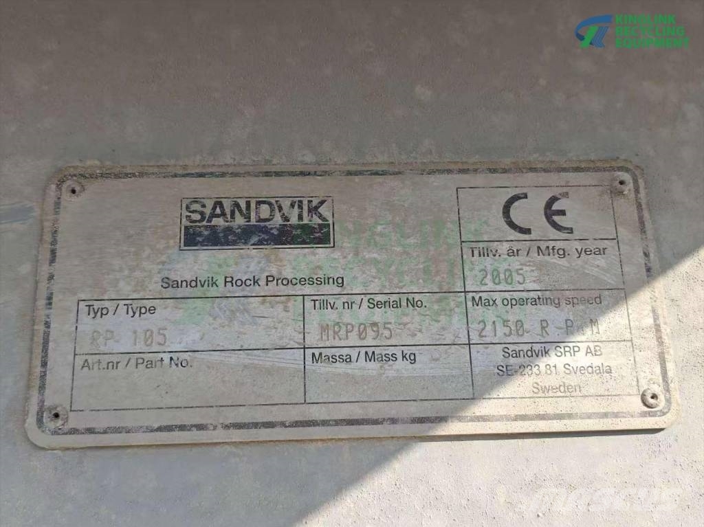 Sandvik RP105 VSI Crusher | Sand Making Machine Pulverisierer