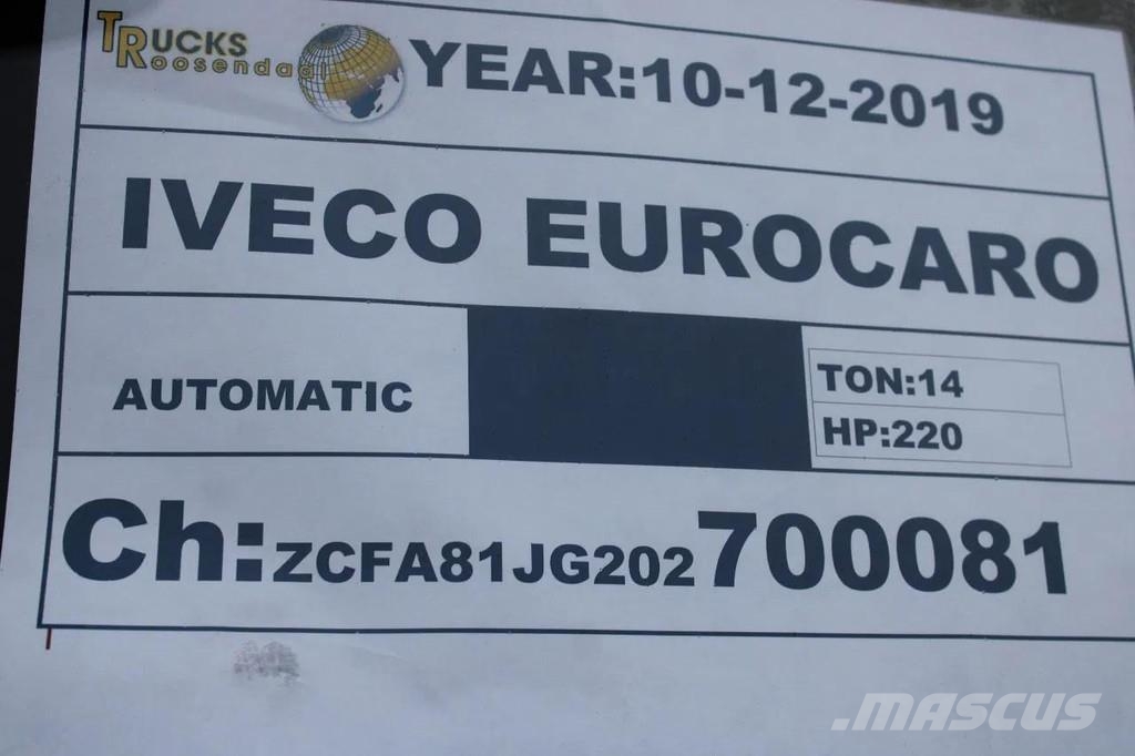 Iveco Eurocargo 140e22 + EURO 6 + LOW KM + chereau شاحنات بدرجة حرارة قابلة للضبط