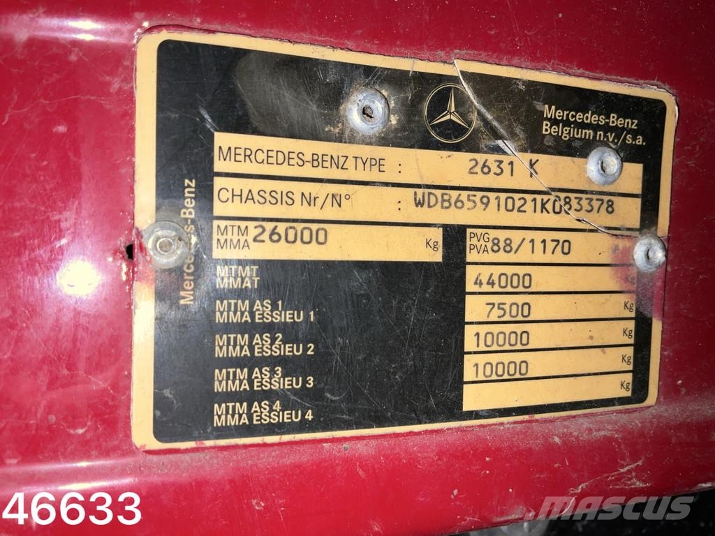 Mercedes-Benz SK 2631 6x4 Manual Full Steel Suspension Big axle! Kotalni prekucni tovornjaki