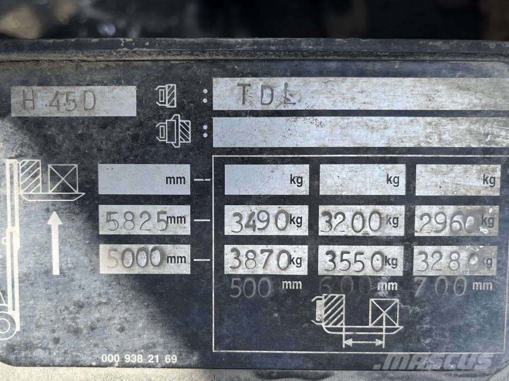 Linde H45D /394/ V-4247 INW OB Dizelski viljuškari
