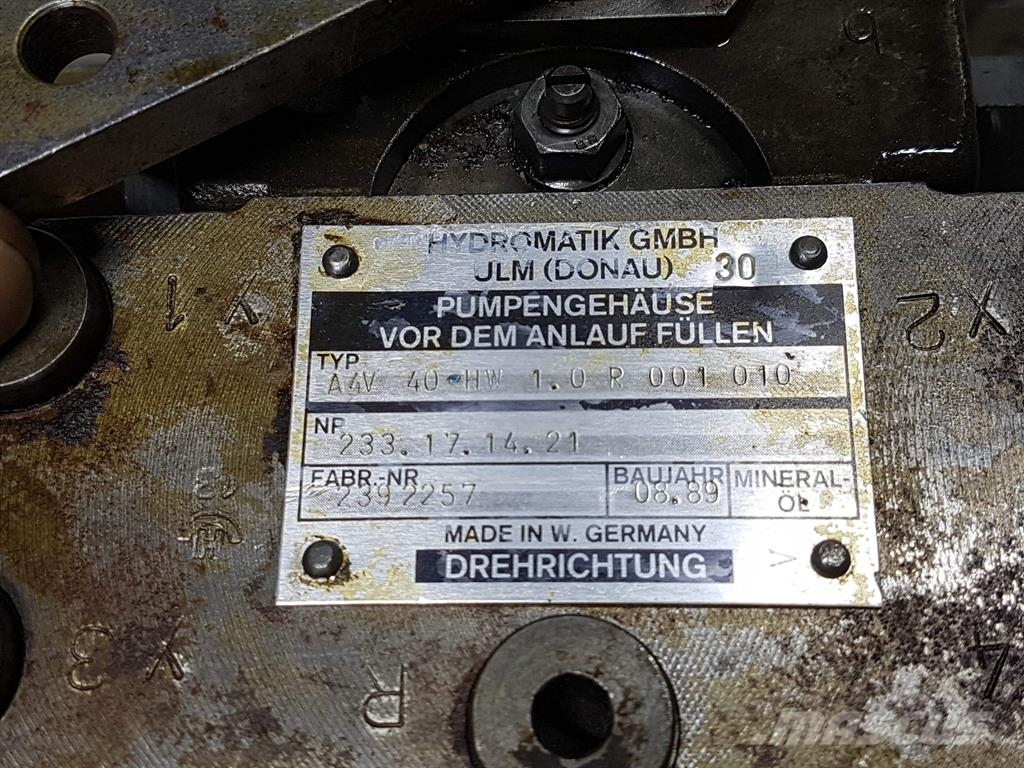 Hydromatik A4V40HW1.0R001010 - Drive pump/Fahrpumpe/Rijpomp 液压