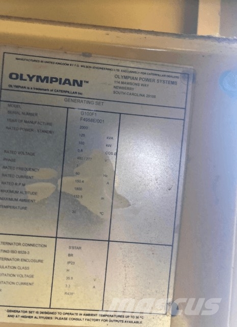 Olympian G100F1 ディーゼル発電機