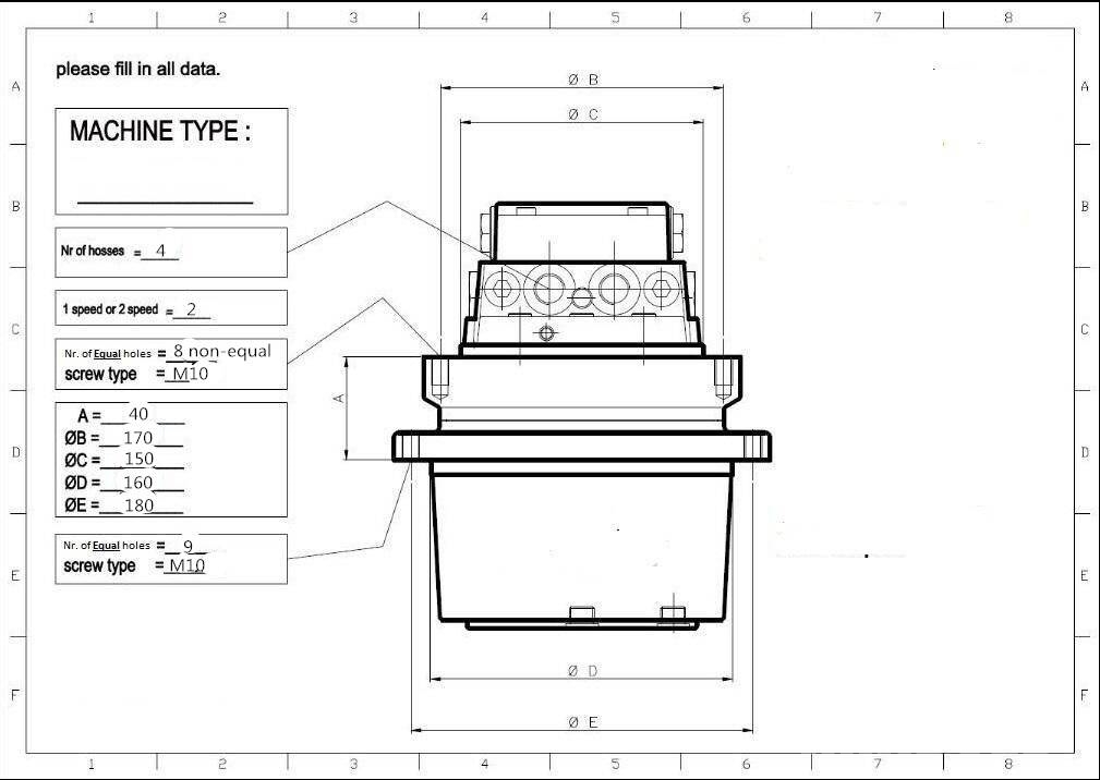 IHI MAG-18V-230 travel motor IHI16 IHI18J Final drive Transmisija