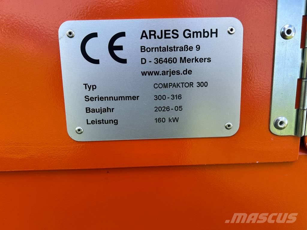 Arjes Compaktor 300 آلات تمزيق المخلفات