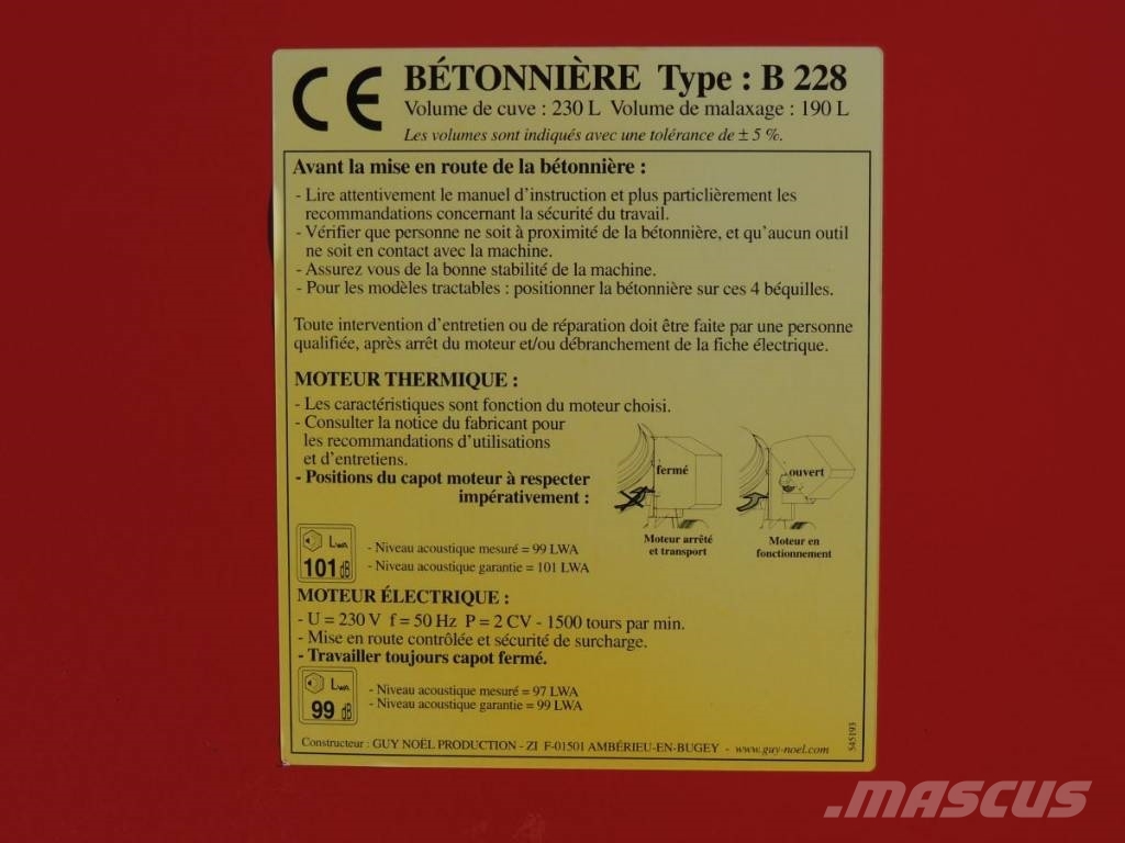 Betoniarka Robin Subaru 4.5EX13 B 228 Betonski/ žbukarski mikseri