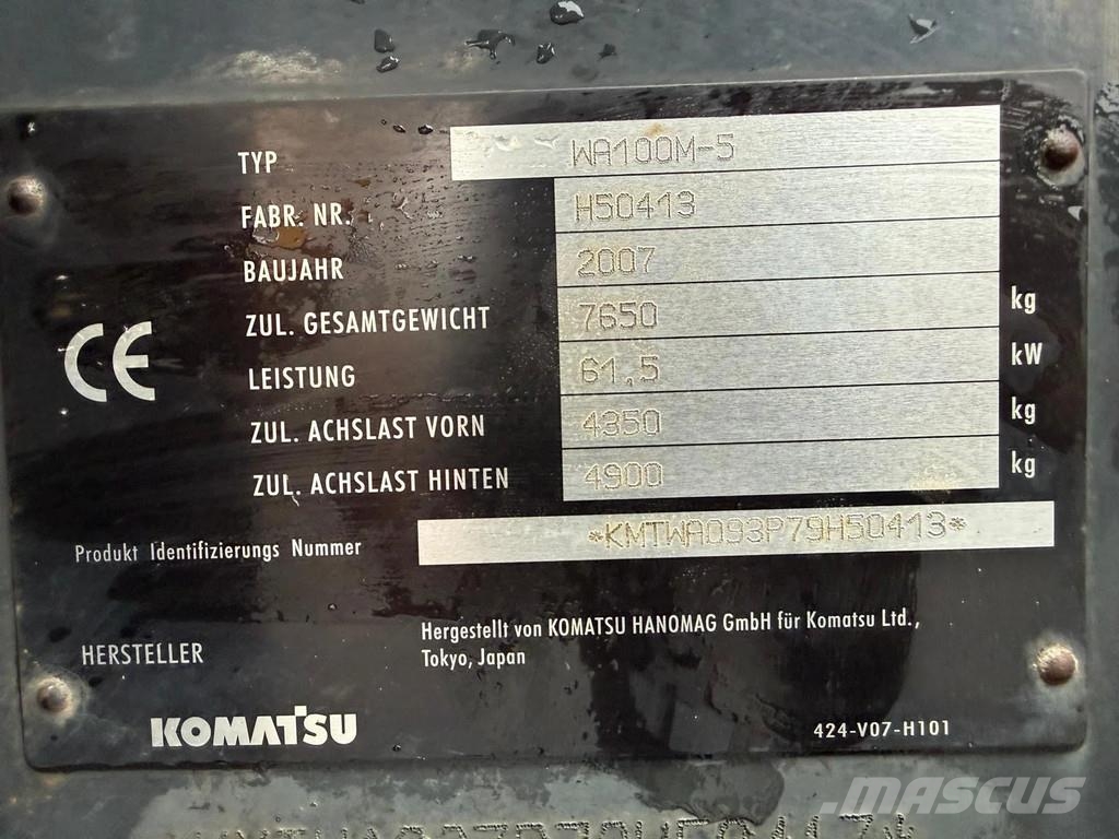 Komatsu WA100M-5 Iekrāvēji uz riteņiem