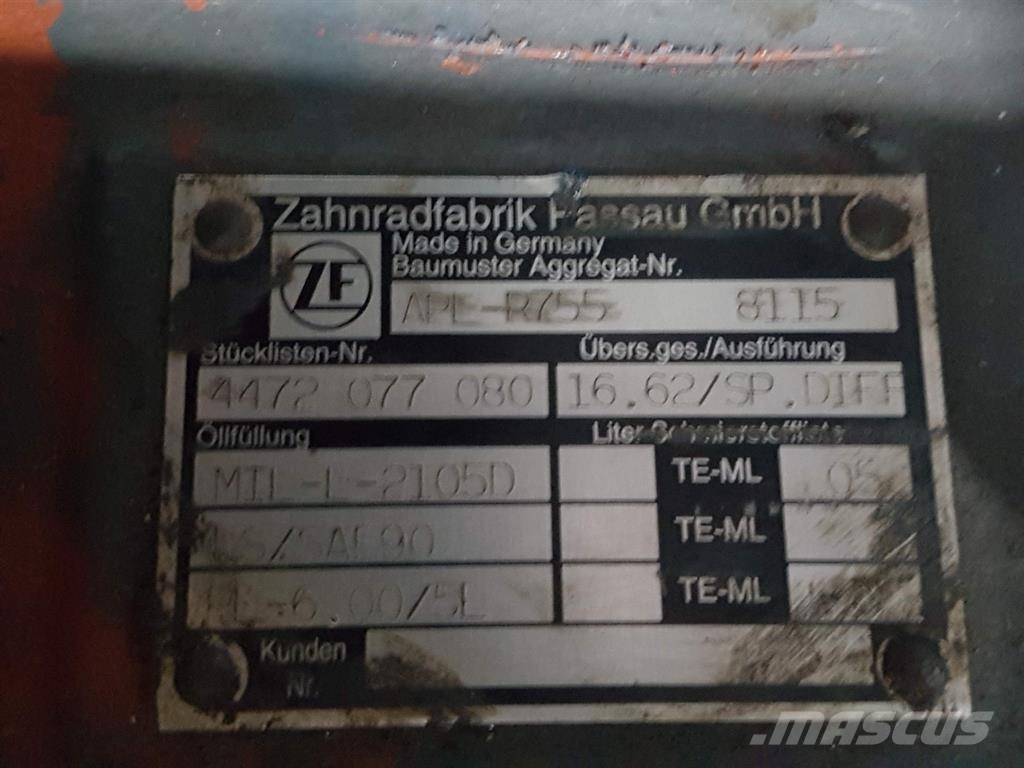 ZF APL-R755 - Axle housing/Achskörper/Astrechter محور العجلة