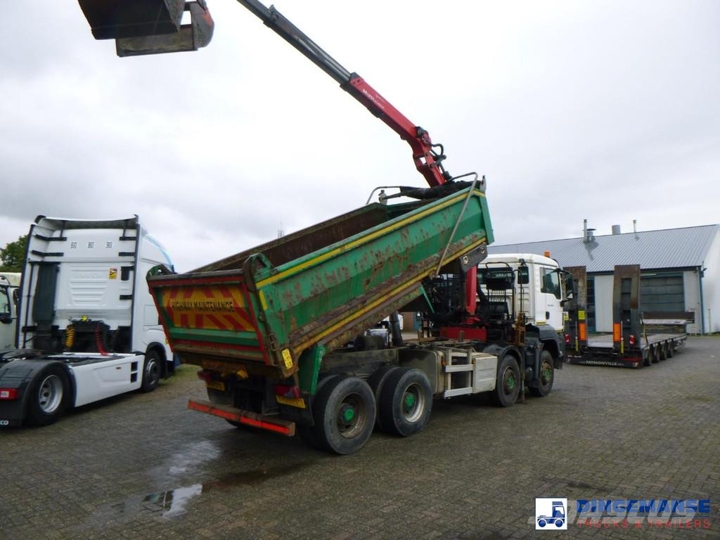 MAN TGS 35.400 8X4 RHD tipper + Palfinger Epsilon M125 Grues tout terrain