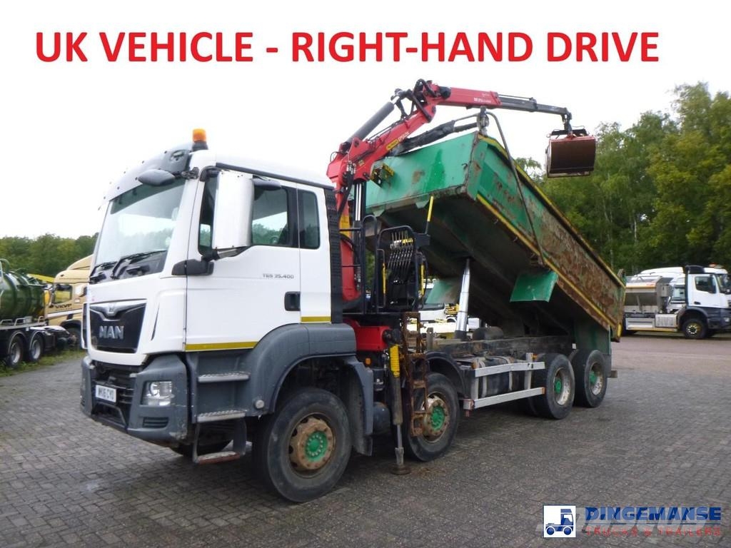 MAN TGS 35.400 8X4 RHD tipper + Palfinger Epsilon M125 Grues tout terrain