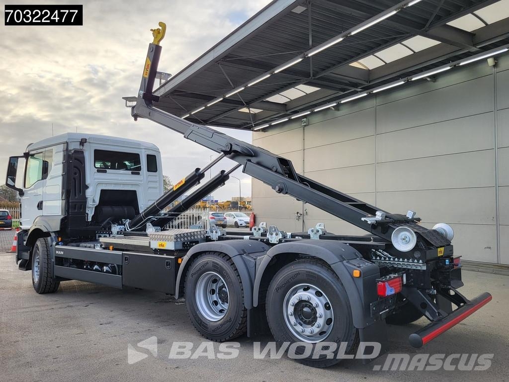 MAN TGS 26.480 6X2 NEW! HYVA 26-60 S containersystem L Rol kiper kamioni sa kukom za podizanje tereta