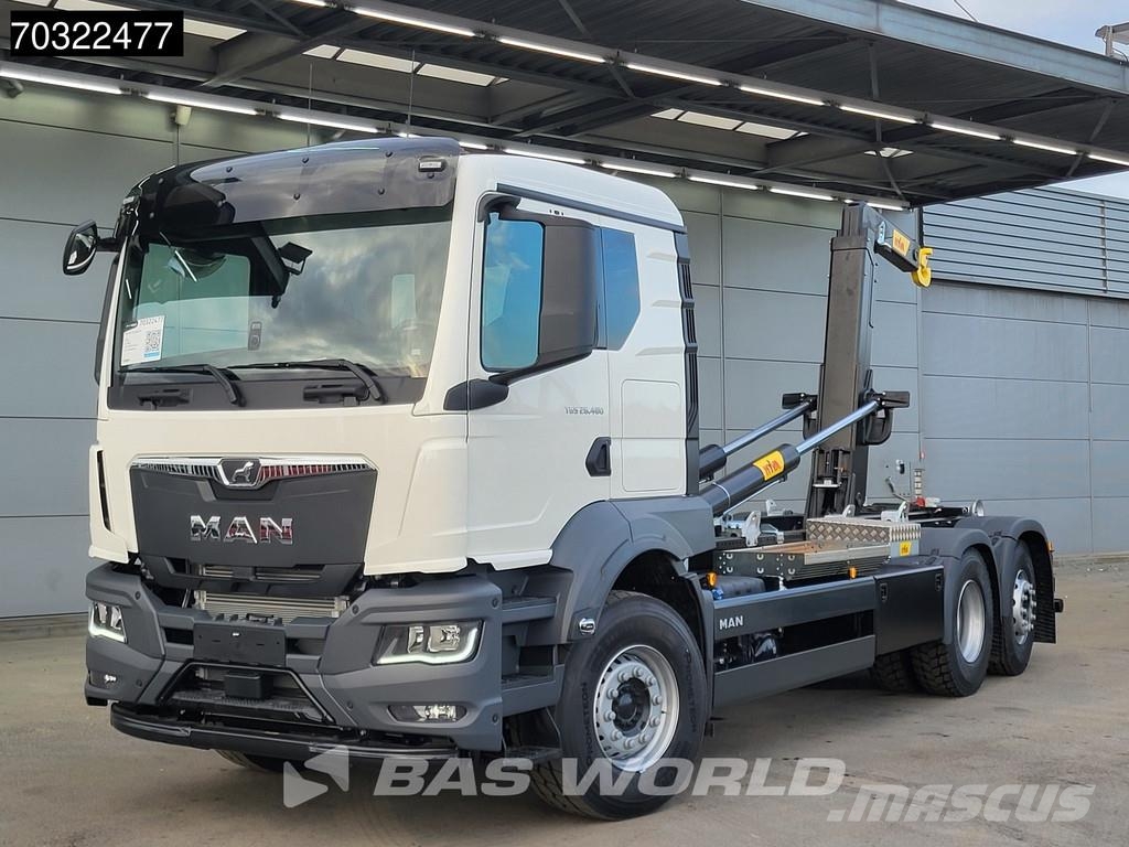 MAN TGS 26.480 6X2 NEW! HYVA 26-60 S containersystem L Rol kiper kamioni sa kukom za podizanje tereta