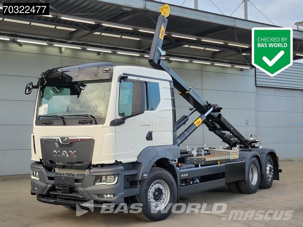 MAN TGS 26.480 6X2 NEW! HYVA 26-60 S containersystem L Rol kiper kamioni sa kukom za podizanje tereta