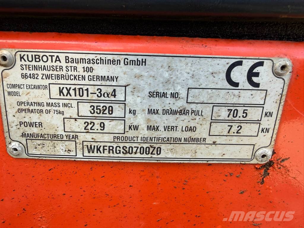 Kubota KX 101-3 A 4 Miniescavadeiras < 7t (Mini escavadeiras)