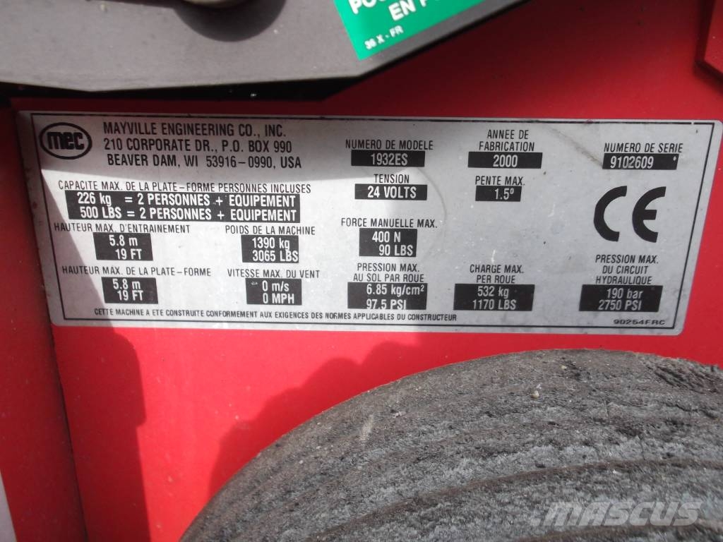 Manitou 1932 ES V-2364 EO Ножични работни платформи