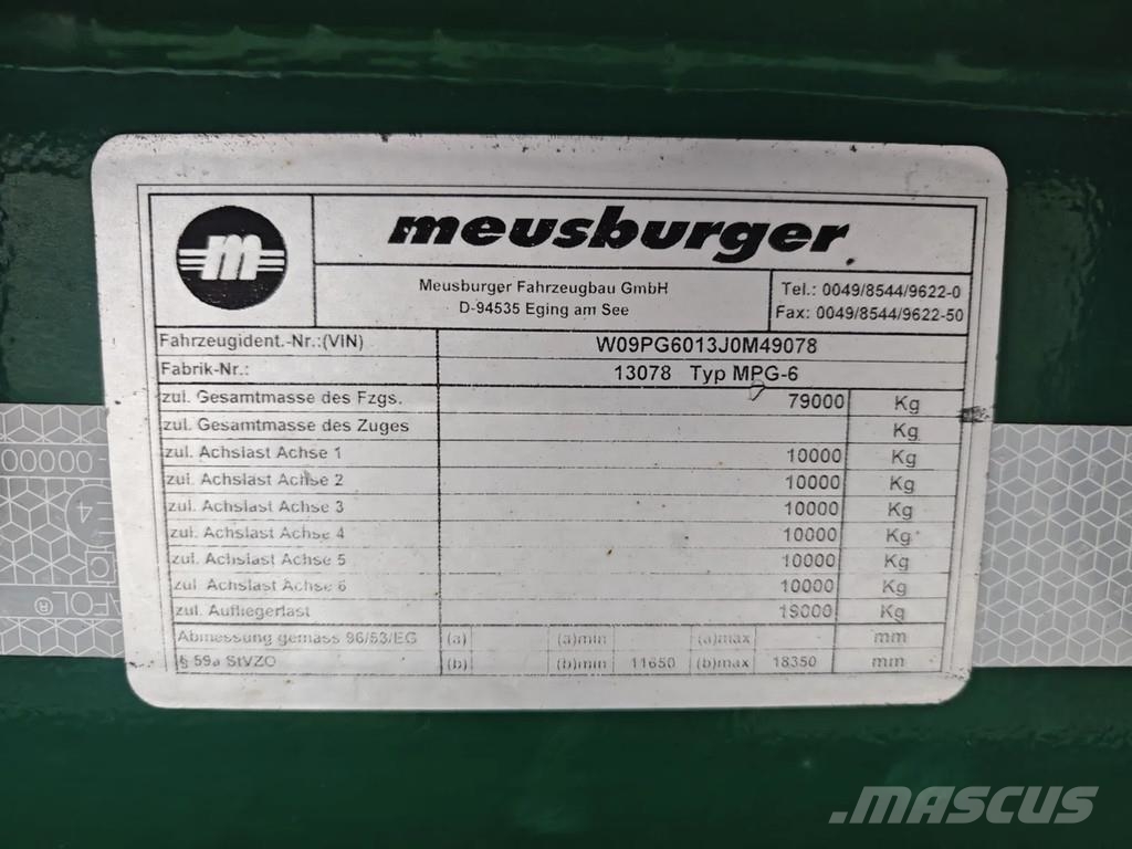 Meusburger MPG-6 6.7 Meter extandable! Poluprikolice labudice