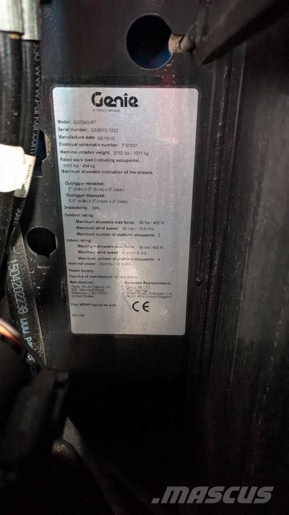 Genie GS 3369 RT Ανυψωτήρες ψαλιδωτής άρθρωσης