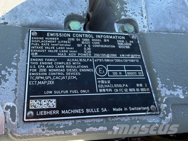 Liebherr D 936LA - 6 USED ENGINE FIT L 580 Motoren