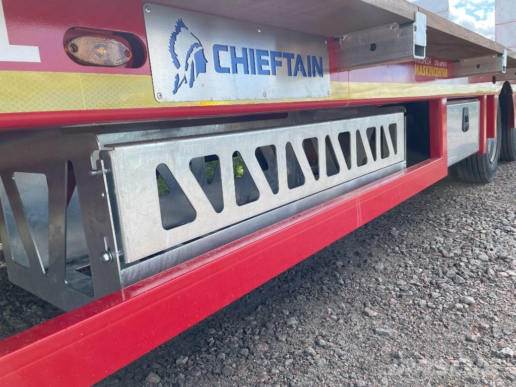 Chieftain XCEL 3-axl maskintransportkärra 28,5 ton lastvikt Flatbed/Dropside trailers