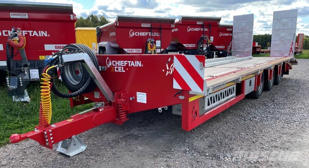 Chieftain XCEL 3-axl maskintransportkärra 28,5 ton lastvikt Flatbed/Dropside trailers