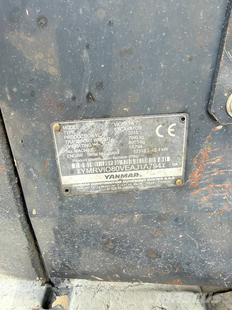 Yanmar Vio 80-1A Escavadeiras Midi 7t - 12t
