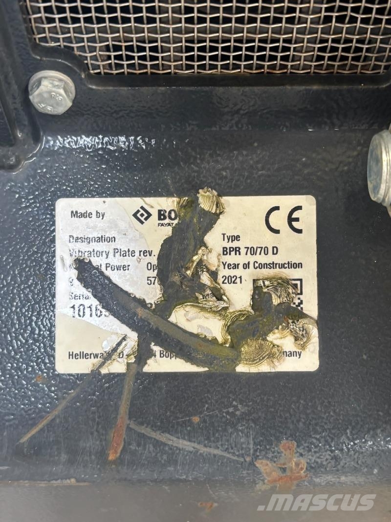 Bomag Vibrationsplatte BPR70/70DE Lever Vibro plošče