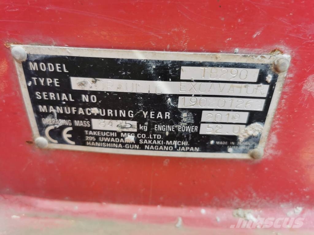 Takeuchi TB 290 Escavatori medi 7t - 12t