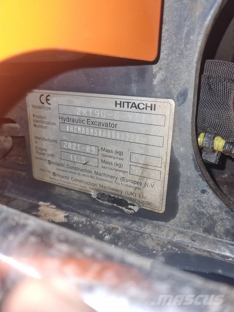 Hitachi ZX 19 U, 2021, Netherlands - Used mini excavators