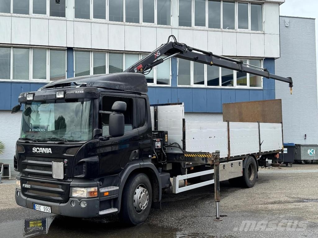 Scania P280 4X2 EURO 5 + HIAB 088 B-3 + REMOTE CONTROL + Kranen voor alle terreinen