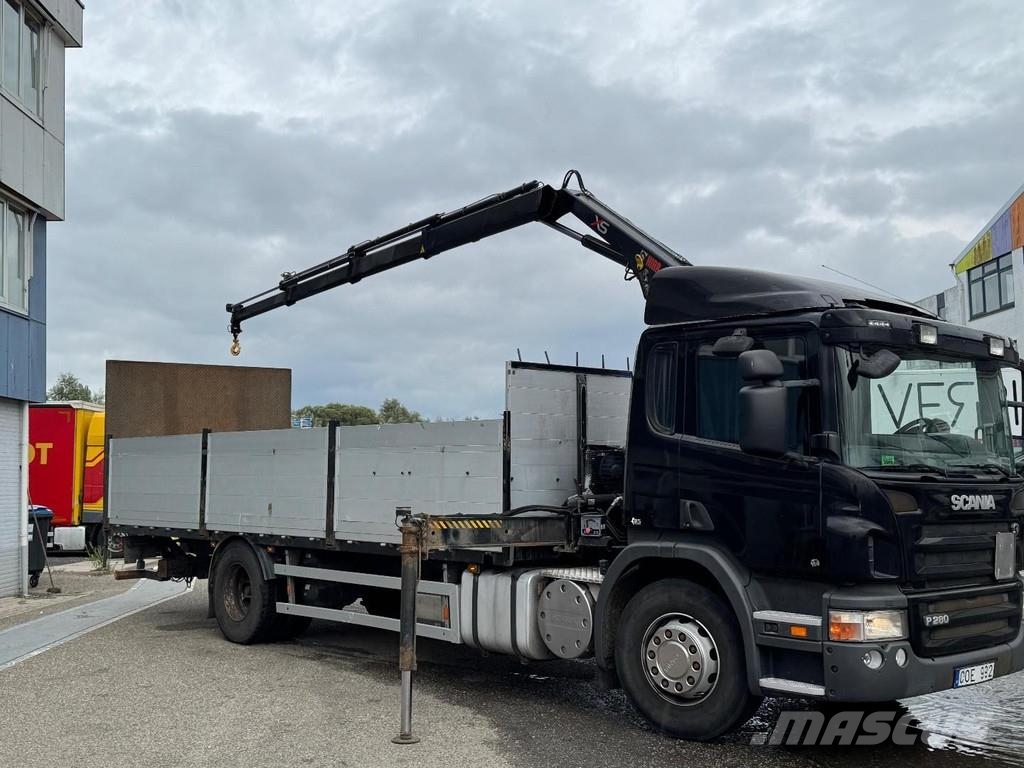 Scania P280 4X2 EURO 5 + HIAB 088 B-3 + REMOTE CONTROL + Kranen voor alle terreinen