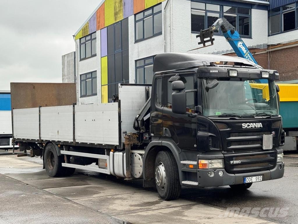 Scania P280 4X2 EURO 5 + HIAB 088 B-3 + REMOTE CONTROL + Kranen voor alle terreinen
