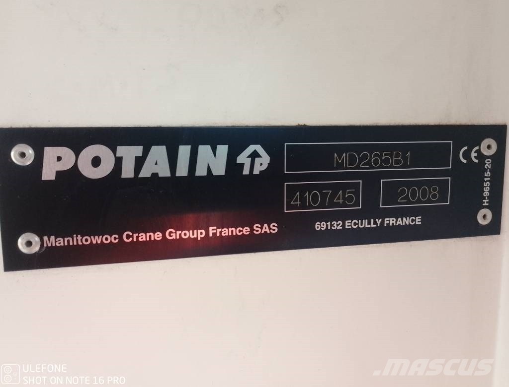 Potain MD265B1 J10 Żurawie wieżowe