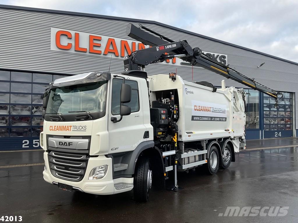 DAF FAN CF 340 Hiab 23 ton/meter laadkraan Мусоровозы