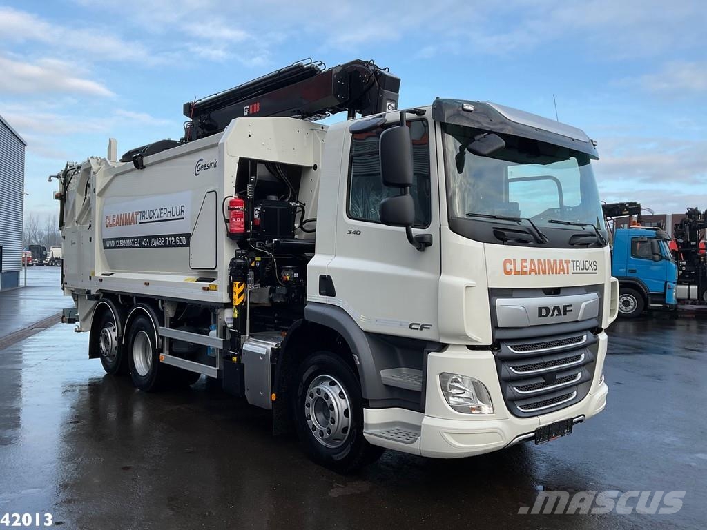DAF FAN CF 340 Hiab 23 ton/meter laadkraan Мусоровозы