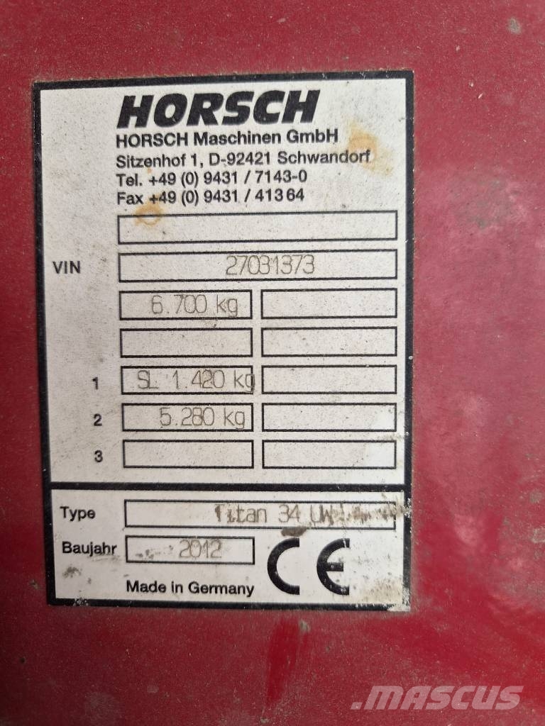 Horsch Titan 34 UW Viljavankrid